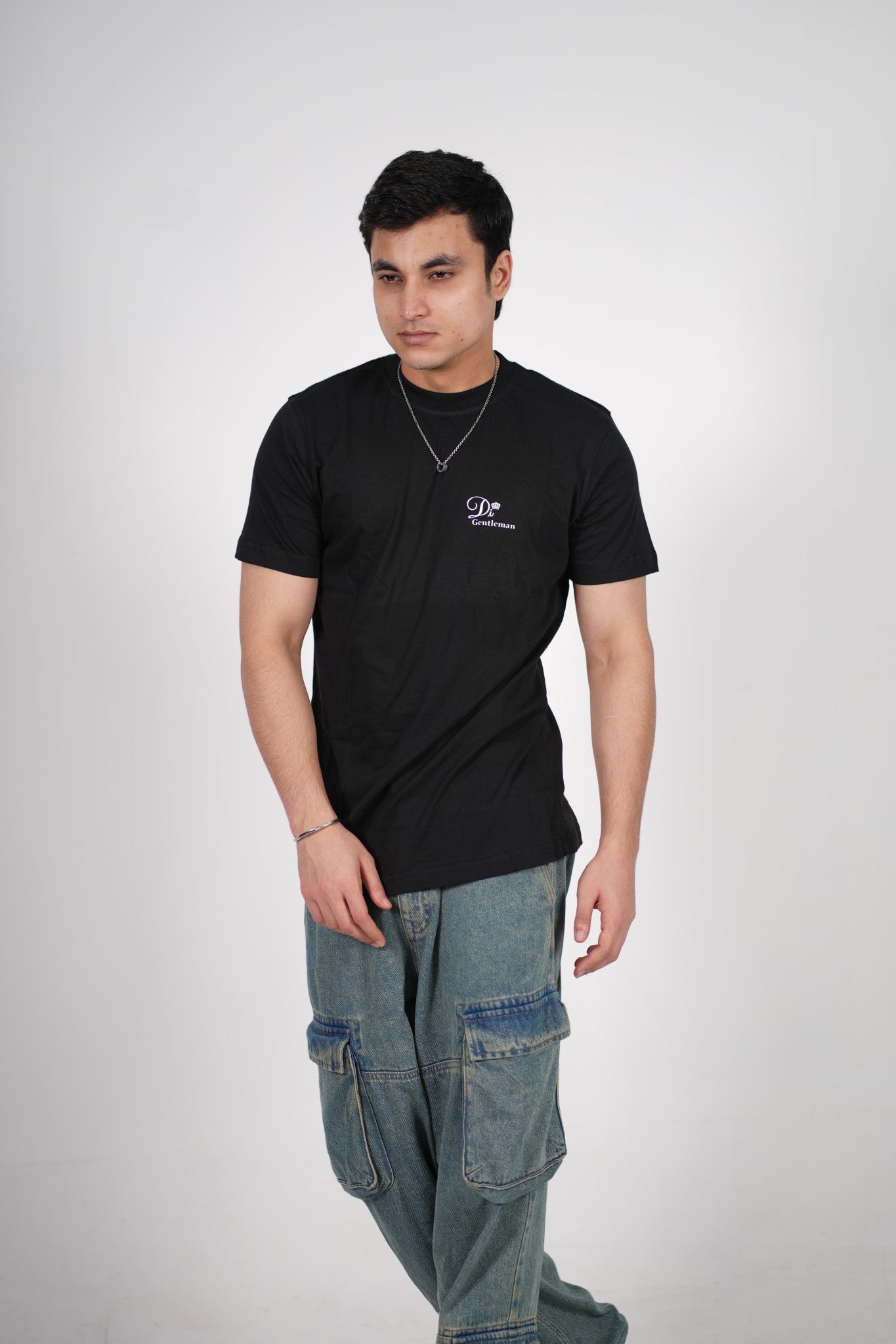 Premium Black Ribbed stylish Half Sleeve Shirt – Men’s Exclusive Edition