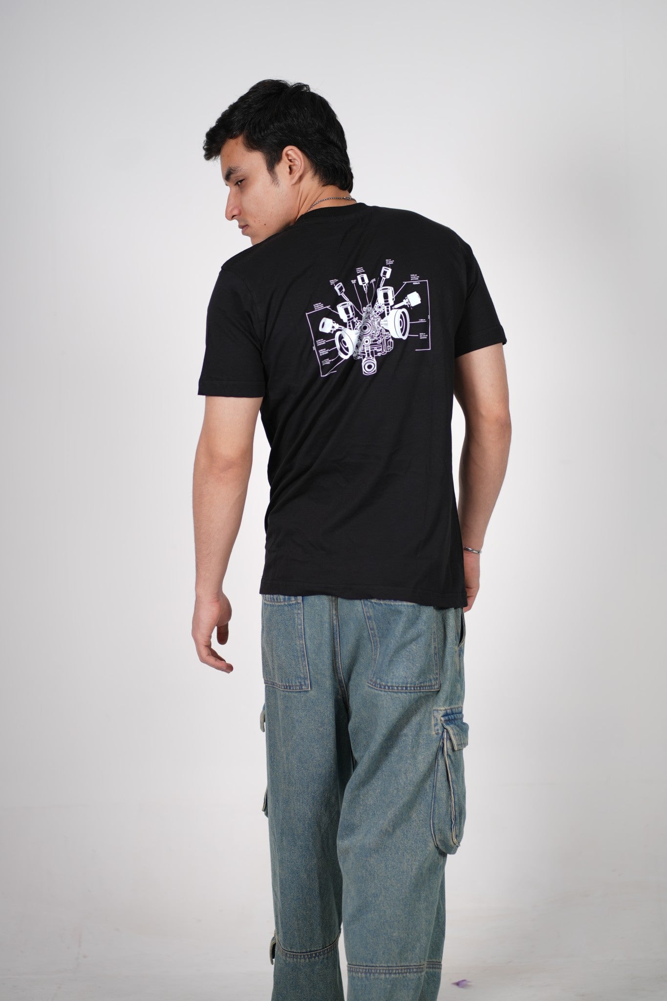 Premium Black Ribbed stylish Half Sleeve Shirt – Men’s Exclusive Edition